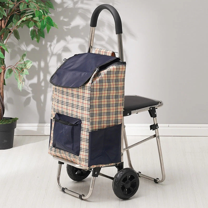 Foldable Stair Climbing Shopping Cart